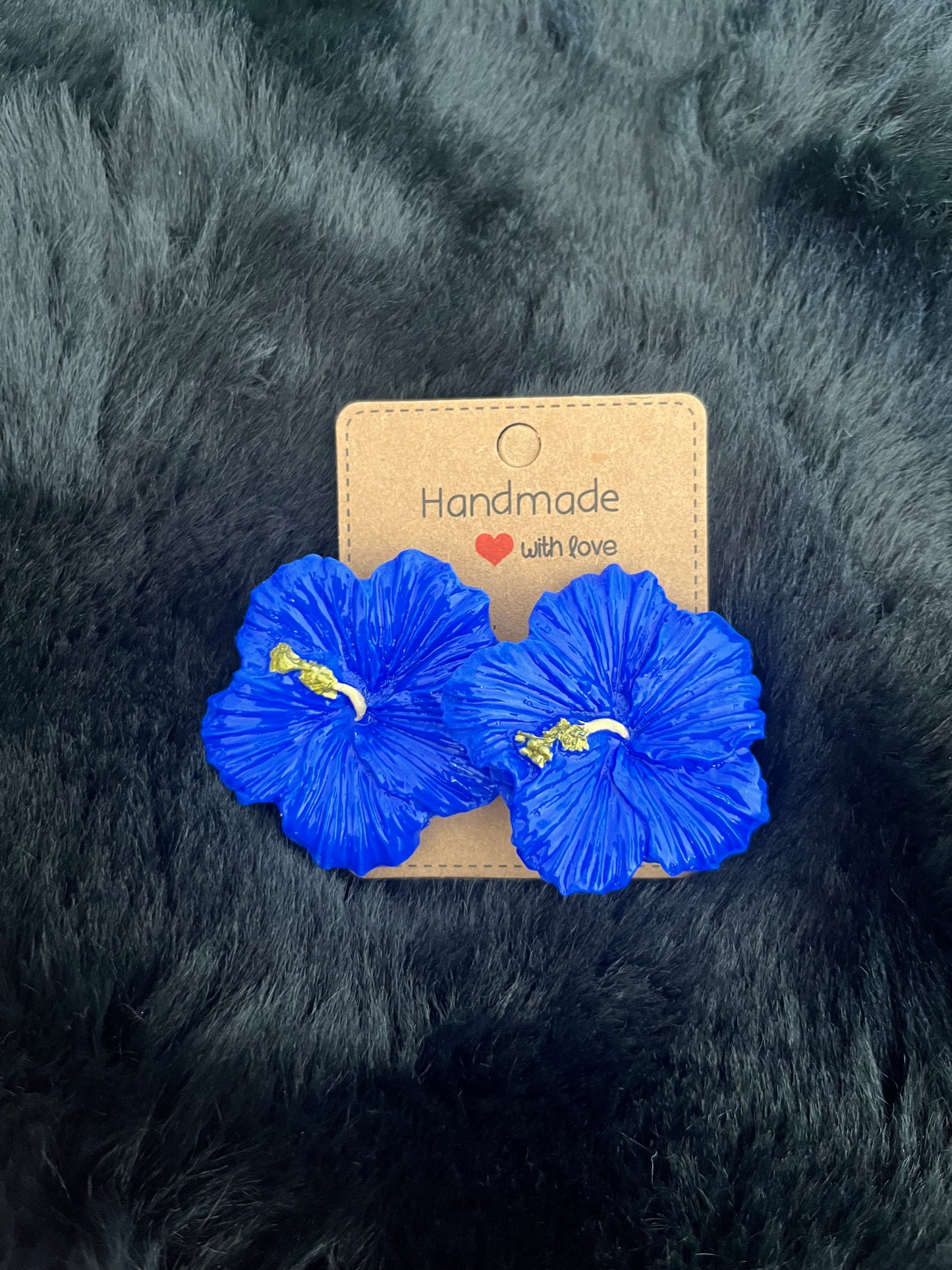 Pantallas hechas a mano y pintadas a mano de Flor de Maga – Puerto Rican Flower Earrings (Handmade)Free shipping