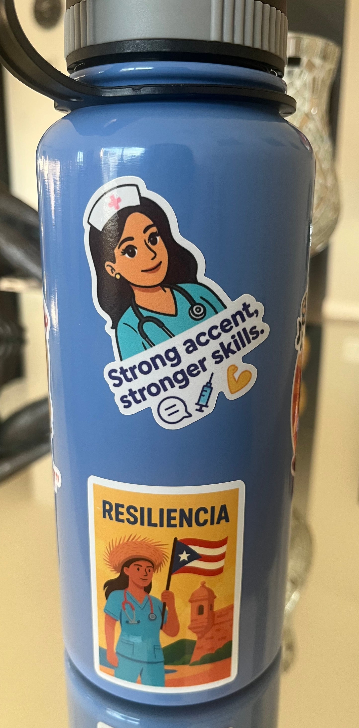 Nurse sticker/Strong Accent,Stronger skills
