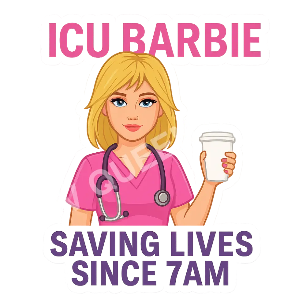 Nurse sticker/ ICU Barbie (Enfermera d intensivo )