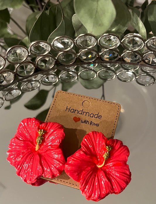 Flor de Maga – Puerto Rican Flower Earrings (Handmade)