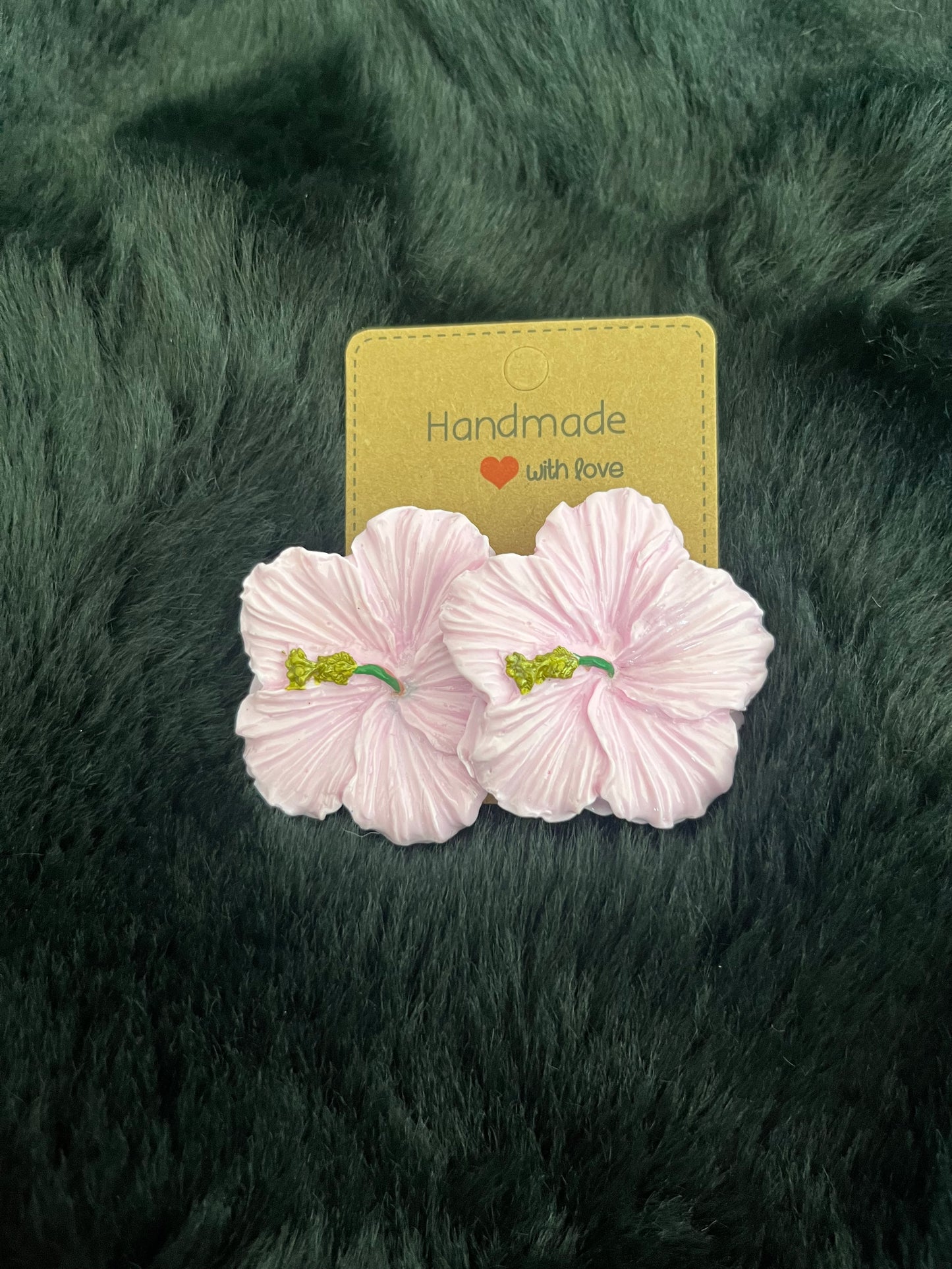 Pantallas hechas a mano y pintadas a mano de Flor de Maga – Puerto Rican Flower Earrings (Handmade)Free shipping