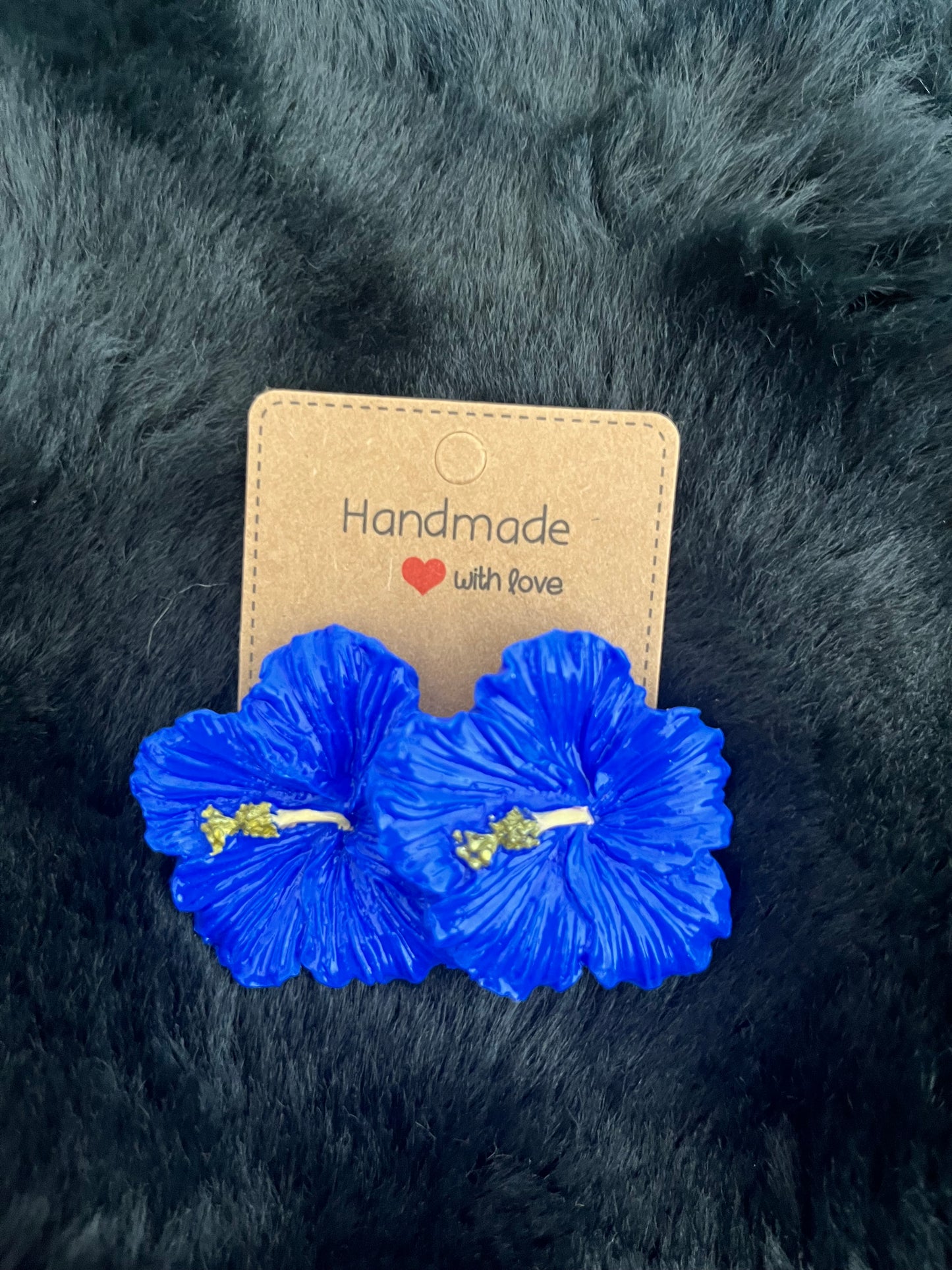 Pantallas hechas a mano y pintadas a mano de Flor de Maga – Puerto Rican Flower Earrings (Handmade)Free shipping