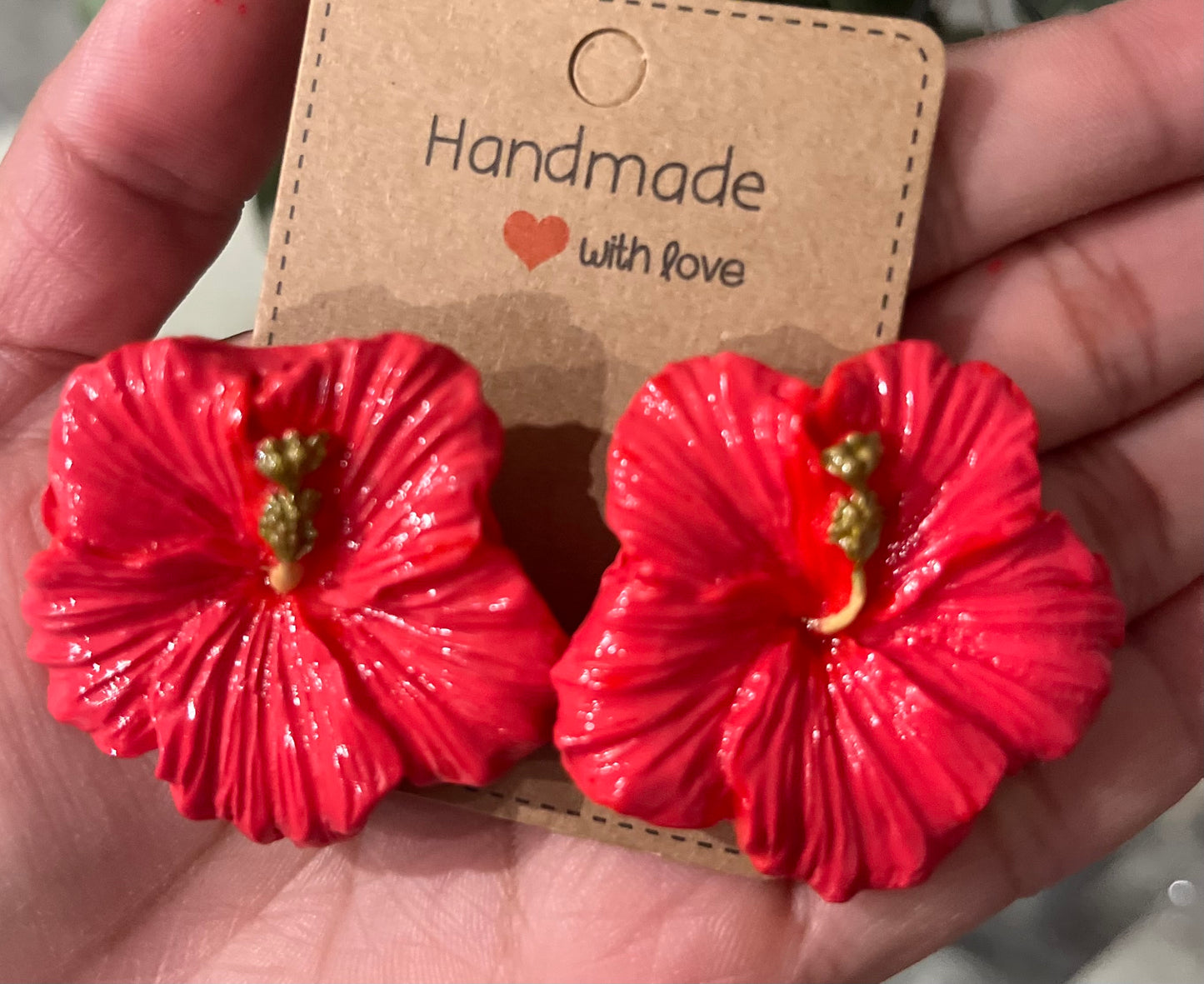 Flor de Maga – Puerto Rican Flower Earrings (Handmade)
