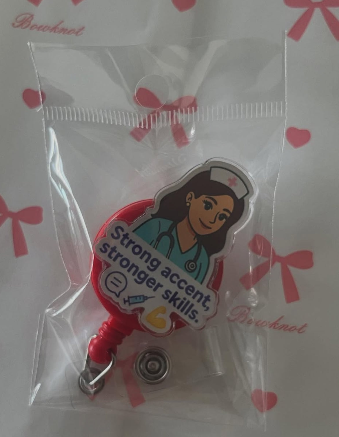 ID Badge /Strong Accent,Stronger skills .Free shipping