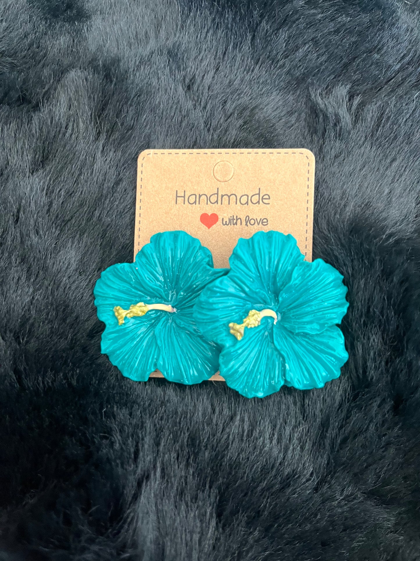 Pantallas hechas a mano y pintadas a mano de Flor de Maga – Puerto Rican Flower Earrings (Handmade)Free shipping