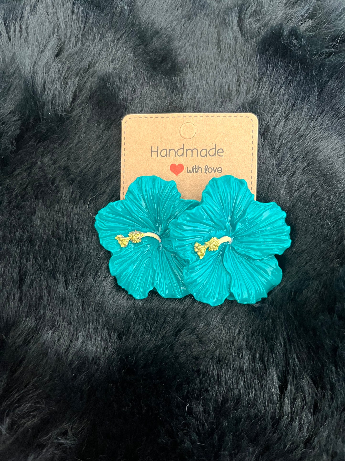 Pantallas hechas a mano y pintadas a mano de Flor de Maga – Puerto Rican Flower Earrings (Handmade)Free shipping