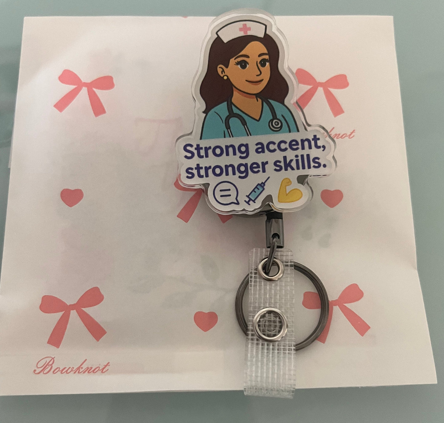 ID Badge /Strong Accent,Stronger skills .Free shipping