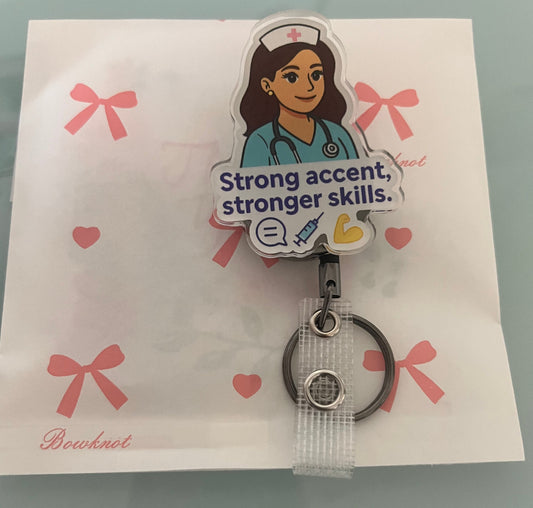 ID Badge /Strong Accent,Stronger skills .Free shipping