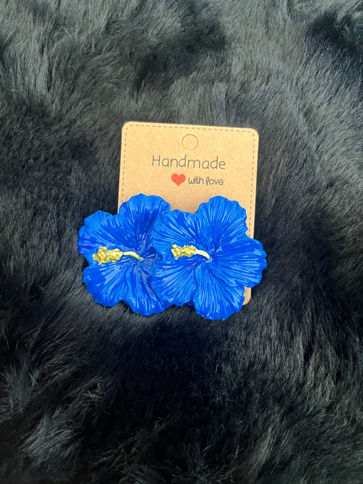 Pantallas hechas a mano y pintadas a mano de Flor de Maga – Puerto Rican Flower Earrings (Handmade)Free shipping