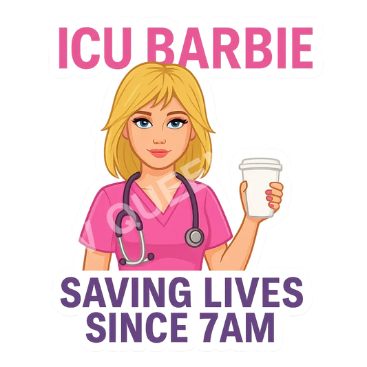 Nurse sticker/ ICU Barbie (Enfermera d intensivo )