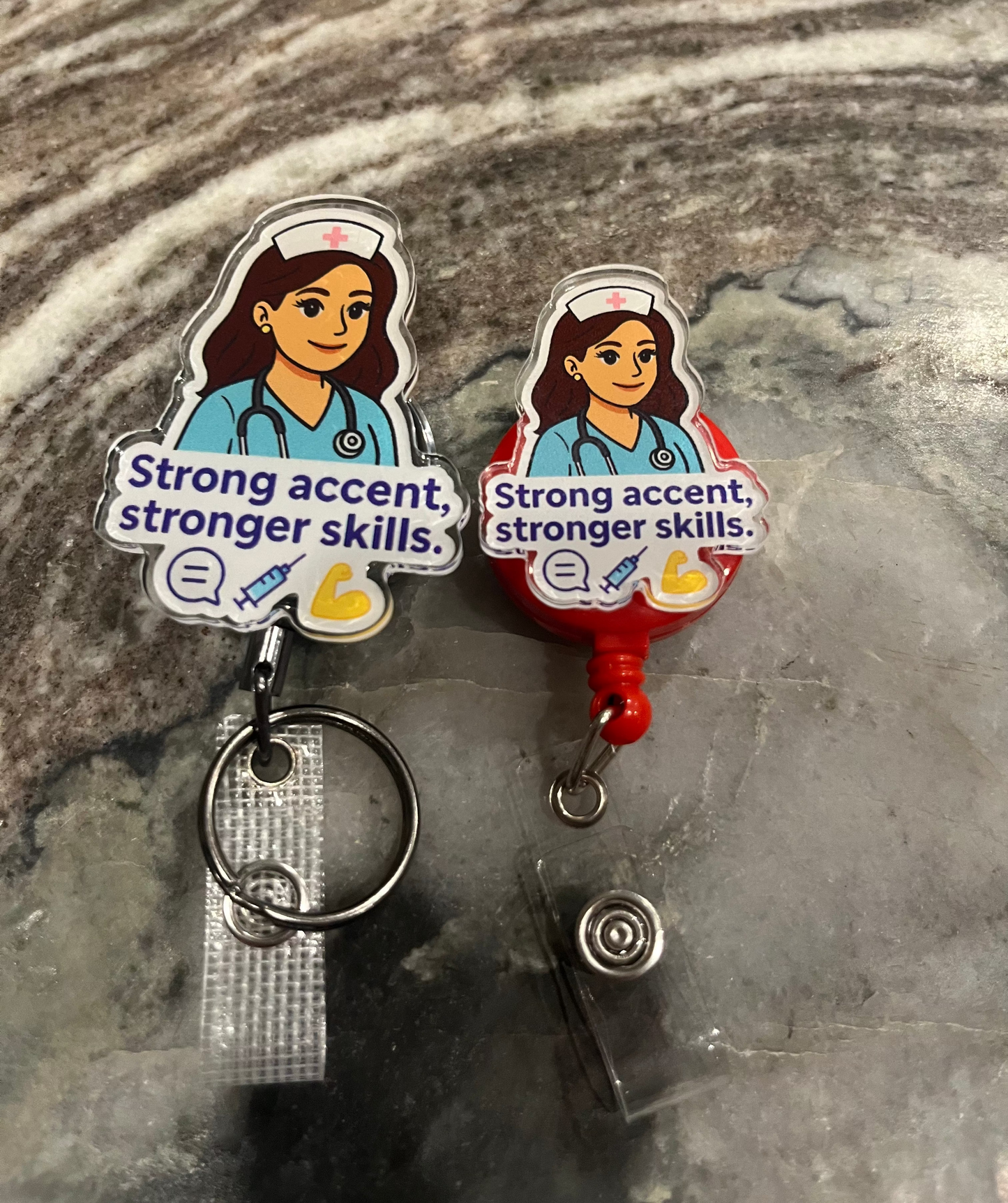 ID Badge /Strong Accent,Stronger skills .Free shipping