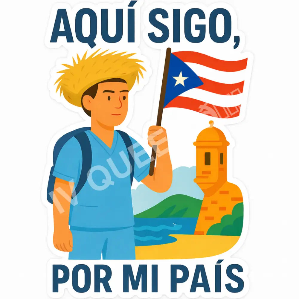 Nurse sticker/Aquí sigo por mi país
