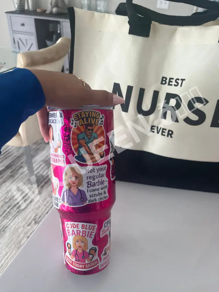 Nurse sticker/Code Blue Barbie