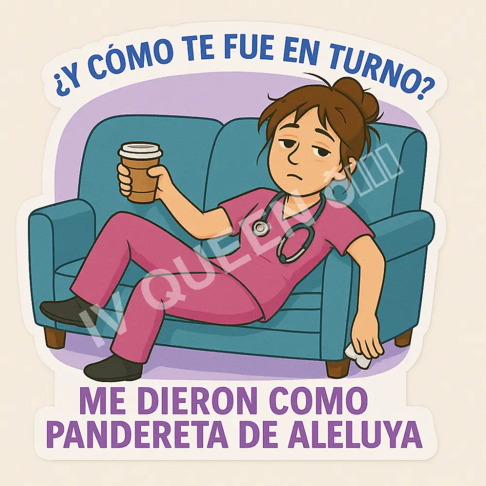 Nurse sticker/Pandereta de Aleluya