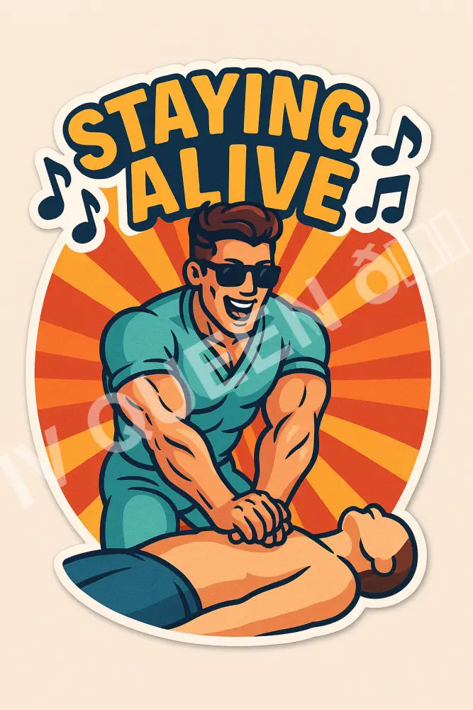 Nurse sticker /staying alive