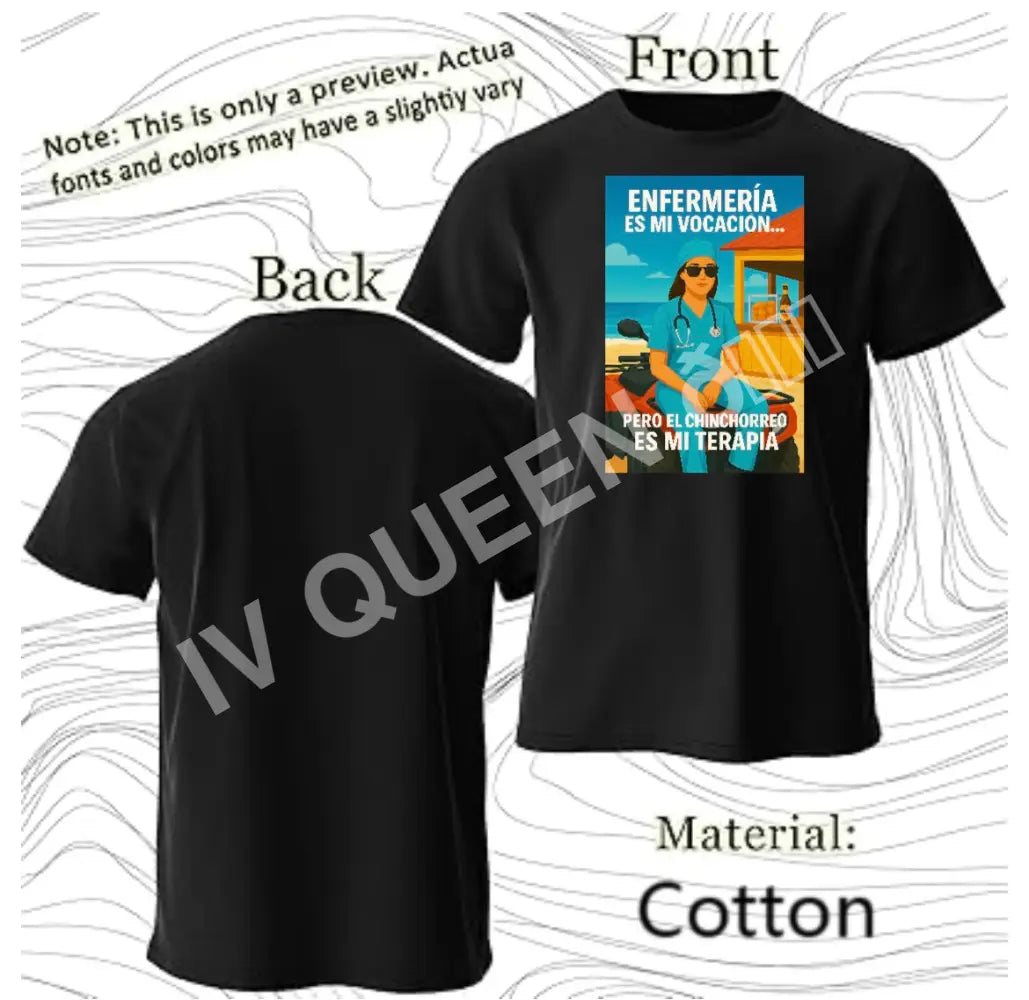 T shirts varios estilos a escoger S / Enfermera en fourtrack rojo / Black